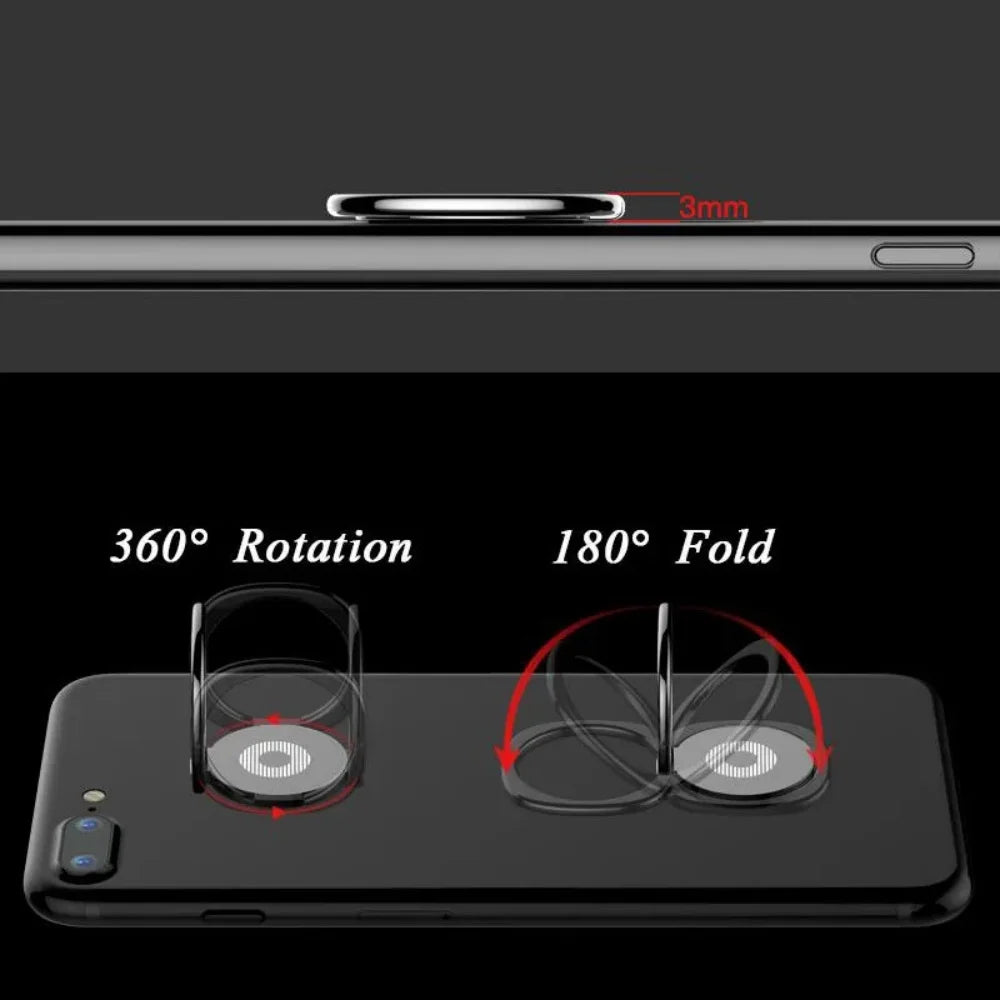 Mini 360 Degree Rotation Finger Ring Holder Foldable Metal Phone Stand Mount Smartphone Holder for Xiaomi Huawei iPhone Sangsung
