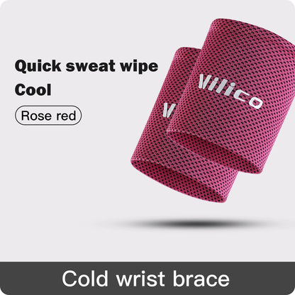 1/2 PC Summer Ice Cooling Wrist Sweatband Sport Wristband Volleyball Gym Wrist Brace Support Sweat Band Towel Wrist Protect