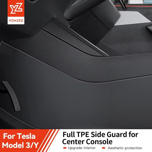 YZ Car Center Console Two Side Panel Anti Kick Pad Protector For Tesla Model 3 Y Highland Juniper 2026 TPE Anti-dirt Protective