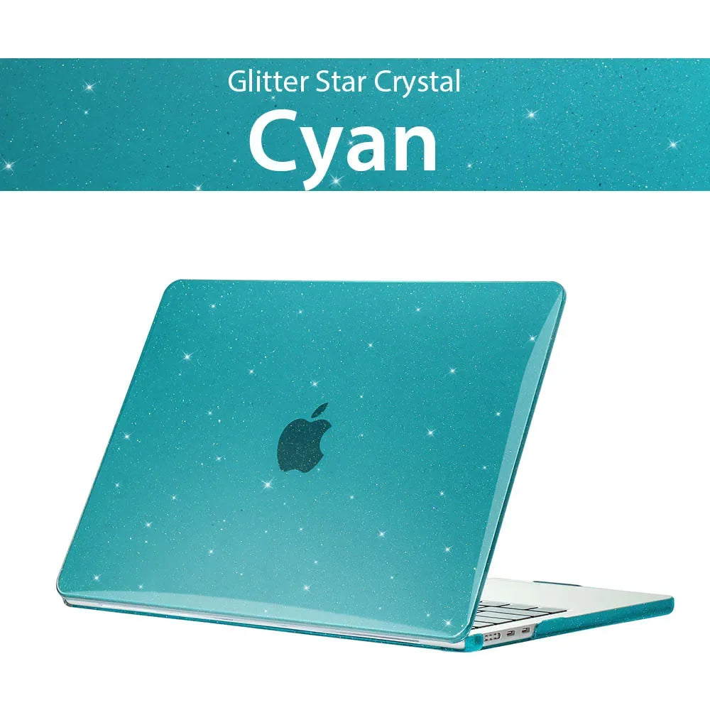 Glitter MacBook Hard Shell Case Cover 11–16 Inch