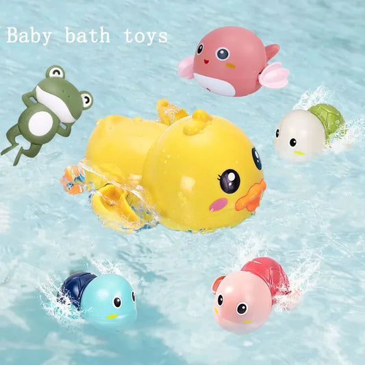 Baby Water Play Toys – Yellow Duck & Turtle Bath Set