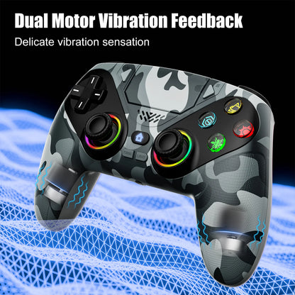 Controller For Playstation 5 PS5/PS5 Pro/Slim/PC,RGB Wireless Gamepad W/Hall Effect Trigger Marco/Turbo Anti-Drift Game Joystick