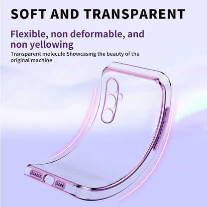 Luxury Transparent Plating Magnetic Bracket Case For Samsung A16 A06 A56 A26 A36 A55 A15 A35 A54 A24 A34 A14 A05S Stand Cover