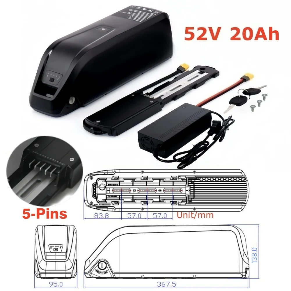 5-Pins Hailong EBike Battery 36V 48V 10Ah 15Ah 20Ah Mountain Bicycle 18650 Electric Bateria Pack for Bafang 1500W 1000W 750W