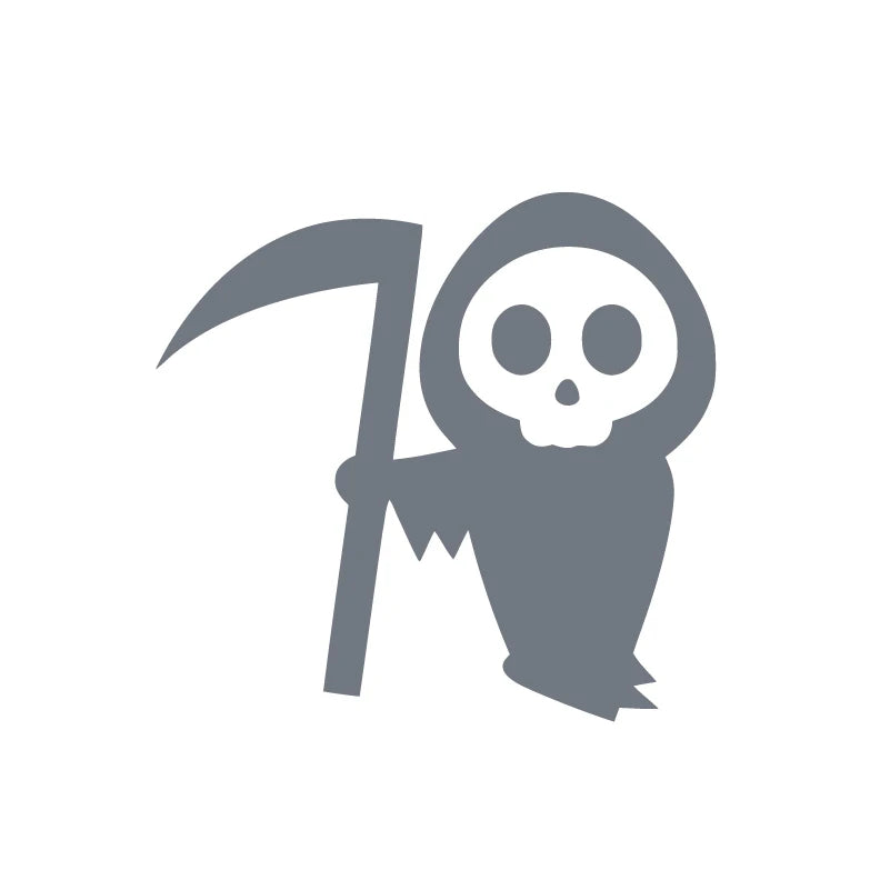 Grim Reaper Vinyl Sticker – Spooky Skeleton Peeker Decal