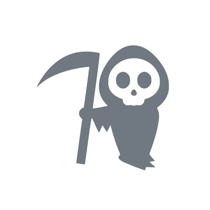Grim Reaper Vinyl Sticker – Spooky Skeleton Peeker Decal