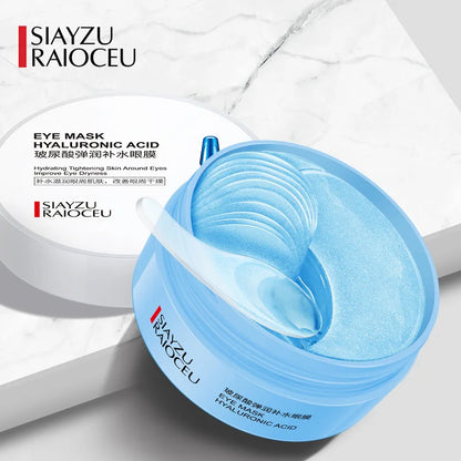 60pcs Hyaluronic Acid Crystal Collagen Eye Mask Anti Dark Circles Remove Eye Bags Moisturizing Firming Eye Patches Skin Care