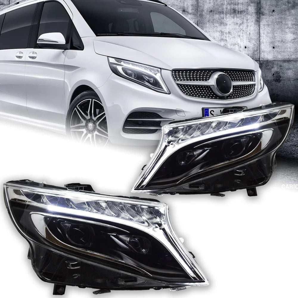 AKD Car Styling LED Head Lamp for Mercedes-Benz  Vito Headlights 2015-2022 W447  Headlight LED DRL Projector Lens Dynamic Auto Accessories