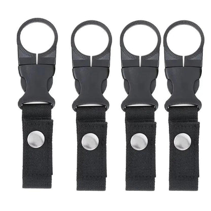 Webbing Buckle Hook Water Bottle Holder Clip Outdoor Nylon EDC Climb Carabiner Belt Backpack Hanger Camp Carabiner Belt Clip
