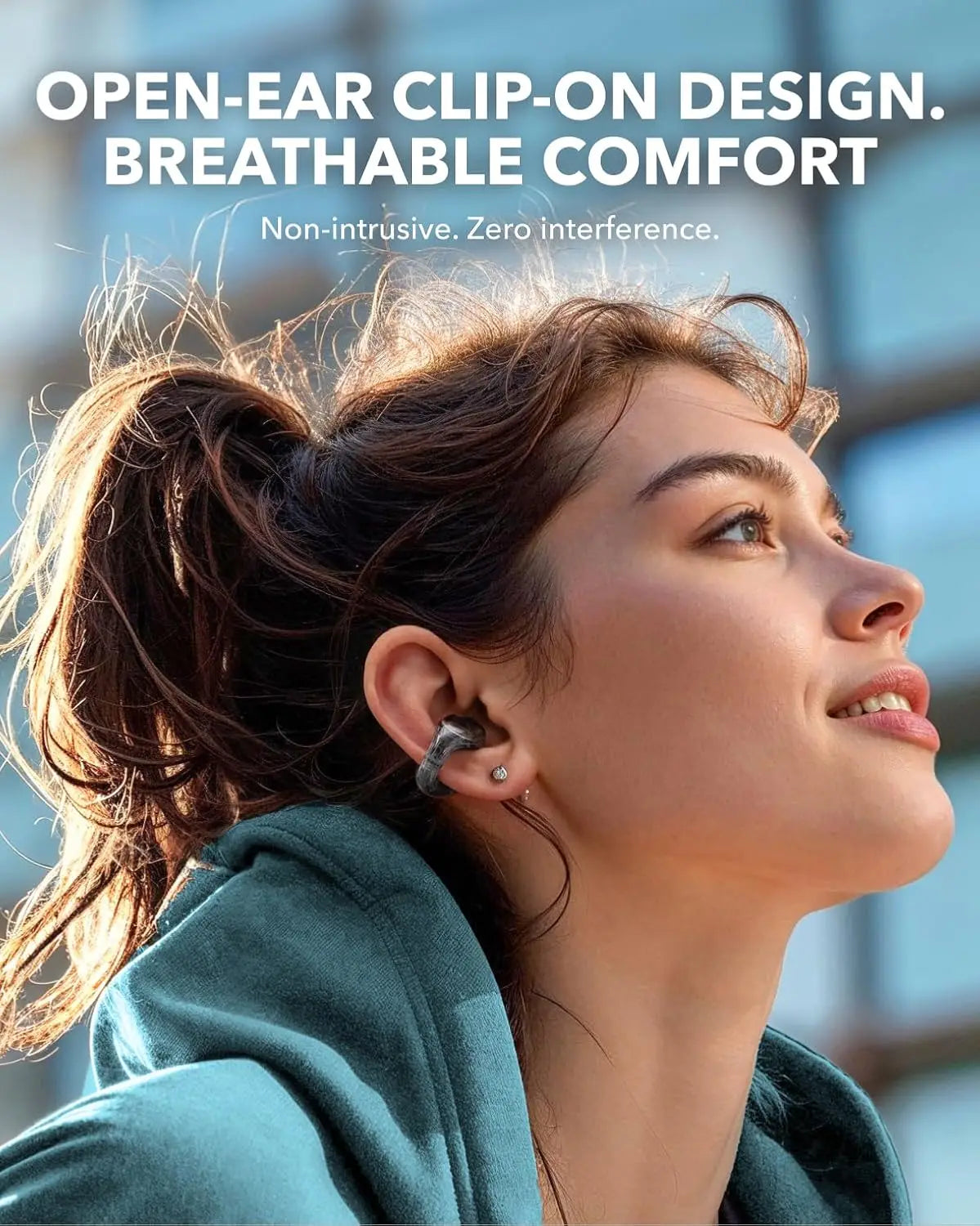 Soundcore C30i by Anker, Open-Ear Earbuds, Clip-On Headphones, Lightweight Comfort, Small-Ear Friendly, Stable Fit (Refurbished)