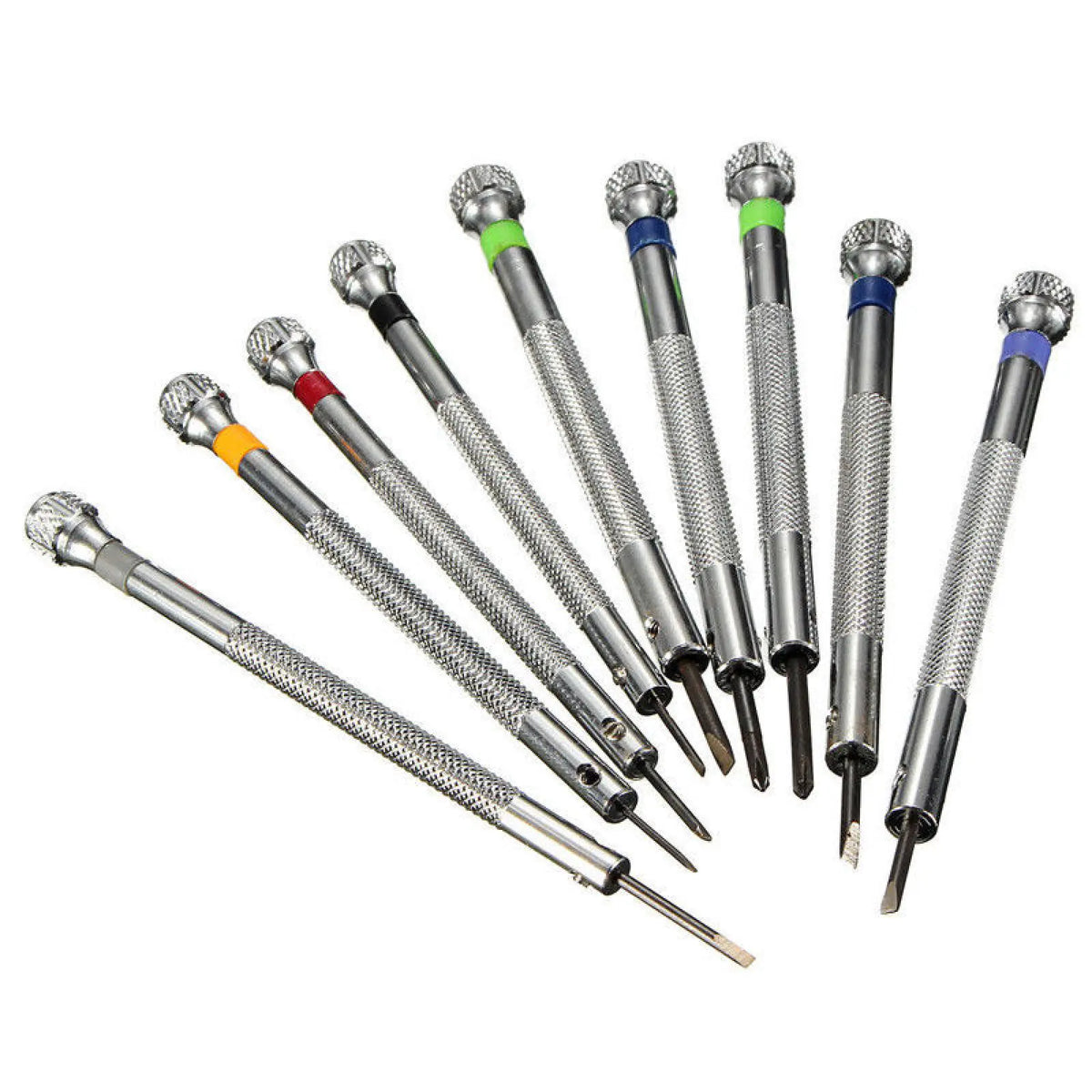 9 in 1 Precision Screwdriver Set with 9 Extra Blades, Rotating Stand for Watch Eyeglass Electronics Repair Tools