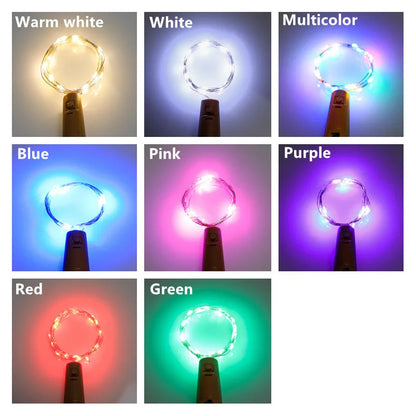 5pcs Wine Bottle Cork Lights