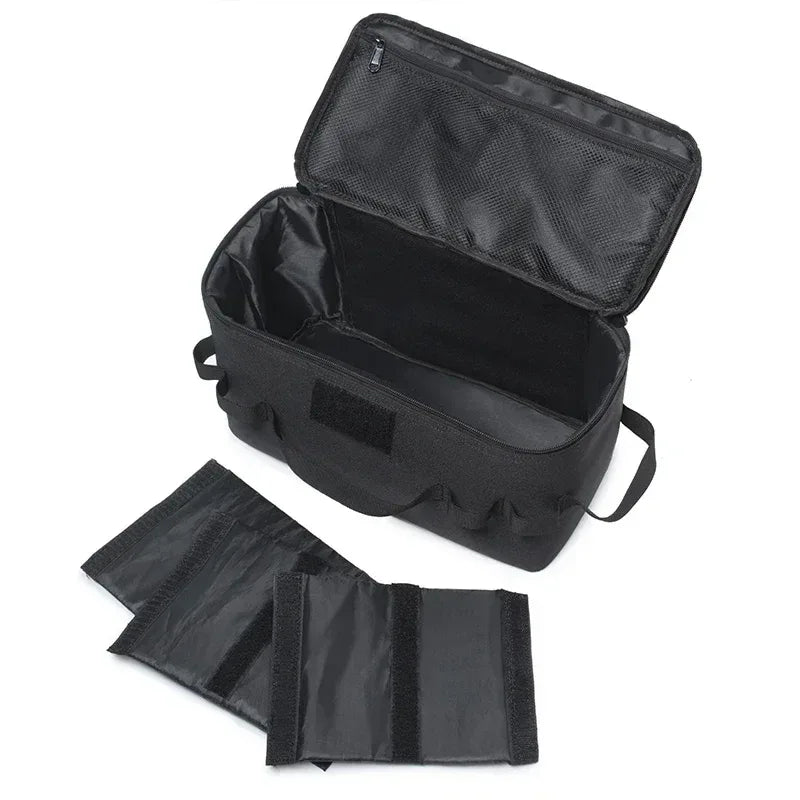 Large Capacity Outdoor Tool Bag Camping Gas Tank Storage Picnic Cookware Multifunction Kit with Ground Nail for Gas Canister - Urbizia