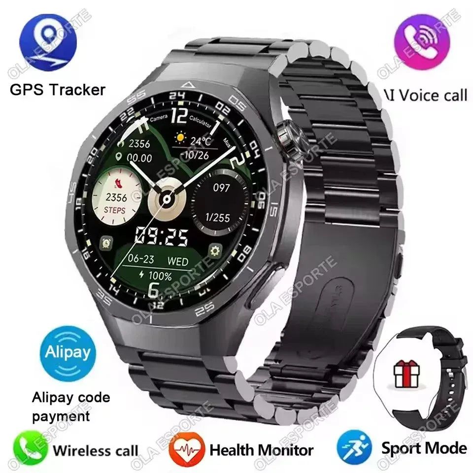 New Watch 5 Smart Watch 5 Pro Men HD AMOLED Screen GPS Heart rate Bluetooth Call IP68 Waterproof Man Smartwatch Holiday Gifts - Urbizia