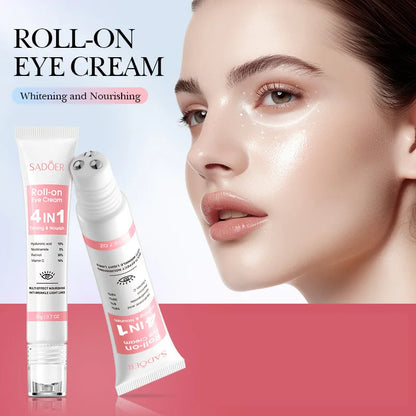1/2/3pcs SADOER Eye Cream Retinol Nicotinamide Hyaluronic Acid Vitamin C Anti Dark Circle 4in1 Moisturizing Anti-Aging Eye Serum