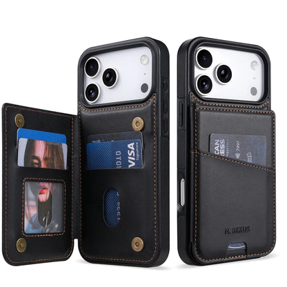 Wallet With Card Slot RFID Blocking Magnetic Flip Leather Case For iPhone 17 Pro Max 17e Air 16e 15 Plus 14 13 12 11 Cover