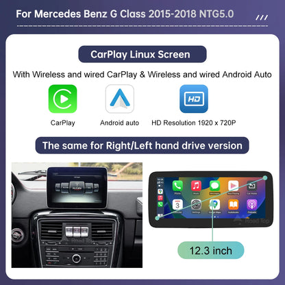 Linux Touch Screen for Mercedes Benz G Class W463 2013-2018 GPS With Wireless Carplay Android Auto Airplay Mirroring Car Radio