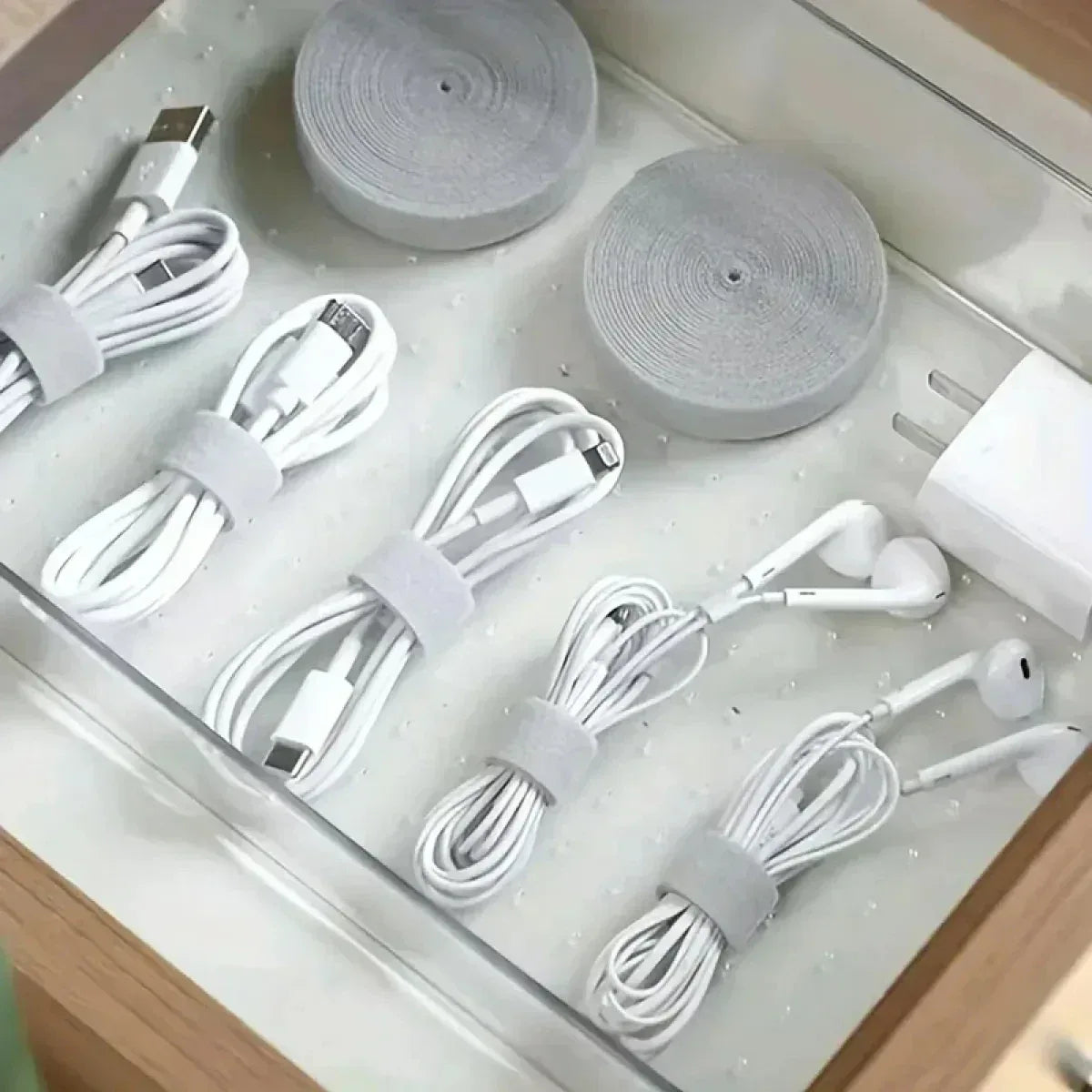 3M Hook and Loop Fastener Cable Organizer Cable Ties Wire Winder Keeper USB Cables Management Protector Earphone Mouse Cord Ties - Urbizia