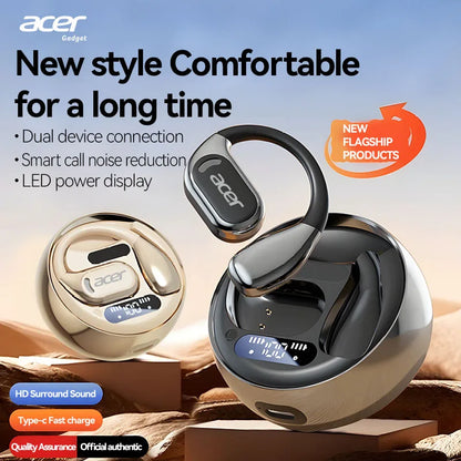 [Official Acer Product] Ohr510 Wireless Bluetooth Headphones Open-Ear Design Comfortable for Wearing Sports Running Fitness Compatible with Mobile Phones Tablets Laptops Multi-Device Compatibility