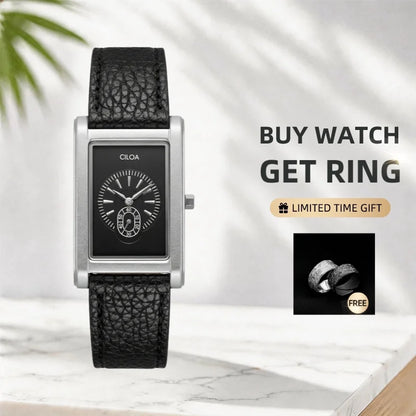 CILOAtank square high quality watch men's brand genuine gift retro business men's 2025 new waterproof light luxury men's watch