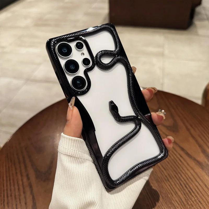 Plating 3D Snake TPU Case for Samsung Galaxy Series