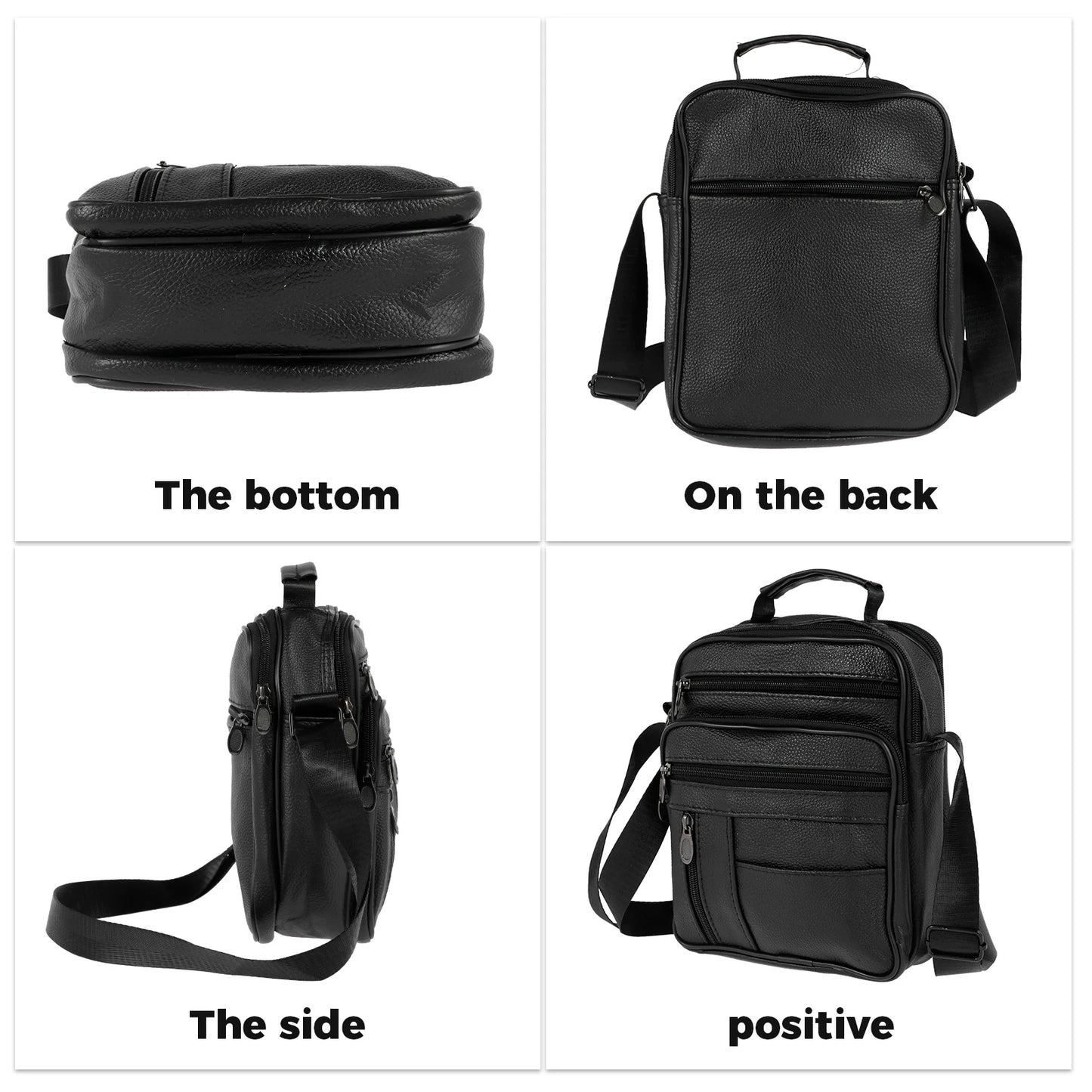 Shoulder Bag Men Small Crossbody Backpack Shoulder Bag with Adjustable Shoulder Straps PU Leather/Oxford Cloth Chest Bag Daypack