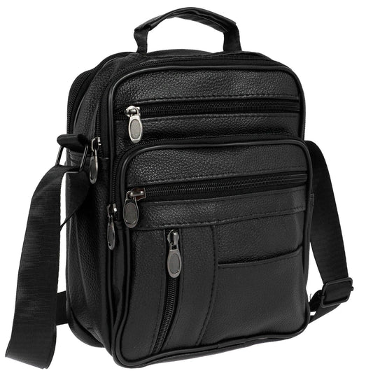 Shoulder Bag Men Small Crossbody Backpack Shoulder Bag with Adjustable Shoulder Straps PU Leather/Oxford Cloth Chest Bag Daypack