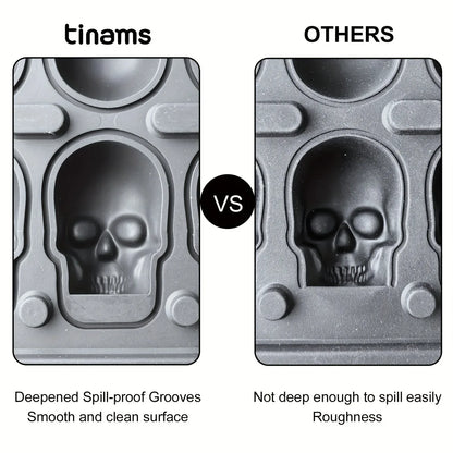 3D Skull Silicone Ice Ball Mold for Cocktails