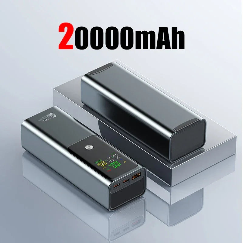 50000mAh Portable Color Screen Power Bank Supports PD100W Bidirectional Fast Charging Suitable For IPhone Laptop Samsung Xiaomi