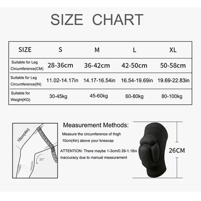 1Pair Thickened Protection Sports Kneepad Gym Support Fitness Gear Gear Basketball Brace Protector Male/Female Non Slip Pads - Urbizia