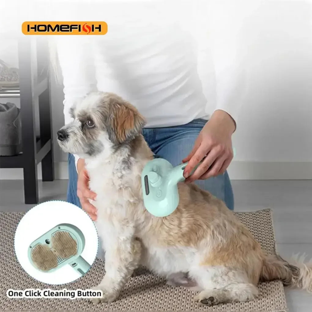Steam Spray Dog Grooming Brush Unique Steam Brush For Dogs Luxury Grooming Brush Dog Steam Brush - Urbizia