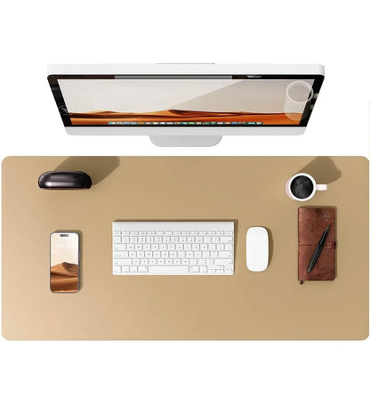 Large Mouse Pad,Office Desk Mat, Leather Desk Pad Protector, Non-Slip PU Leather Desk Blotter, Laptop Desk Pad - Urbizia