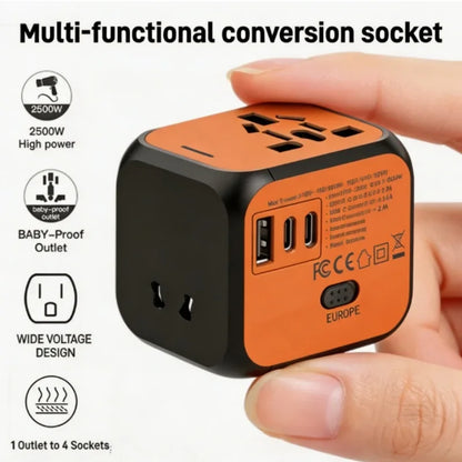 Universal Travel Adapter Power Plug Converter EU US UK AU All in One International Charger Wall Charger for Smartphone Laptop