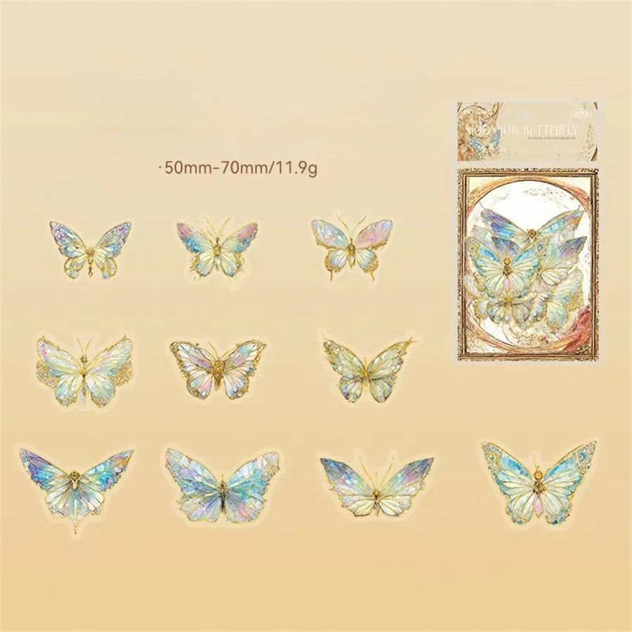 20pcs Butterfly Pattern Sticker, Creative Multi-Purpose Decorative Sticker For Hand Account Decoration,School Supplies,Back To School