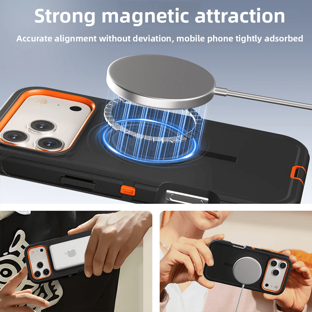 Armor Defender Magnetic iPhone Case with Belt Clip – MagSafe Compatible