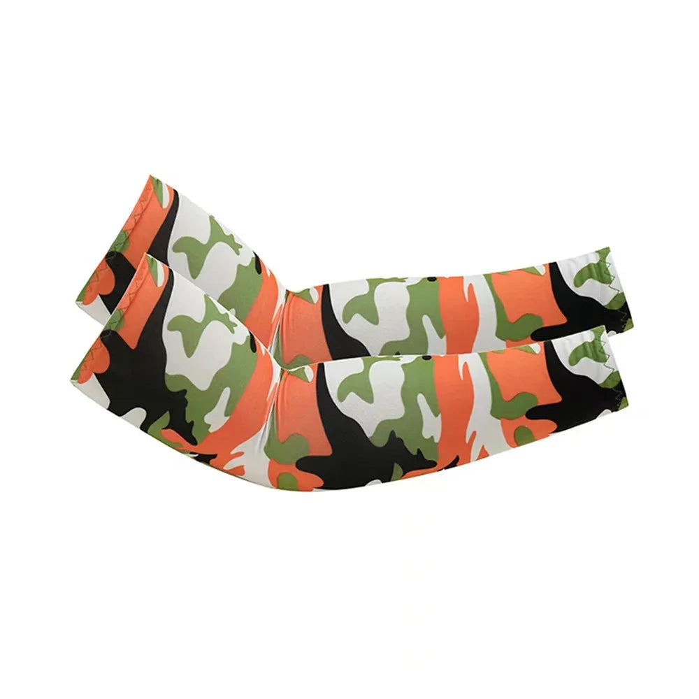 2Pcs Unisex Cooling Arm Sleeves Cover Sports Running UV Sun Protection Outdoor Men Fishing Cycling Quick Dry Arm Warmer