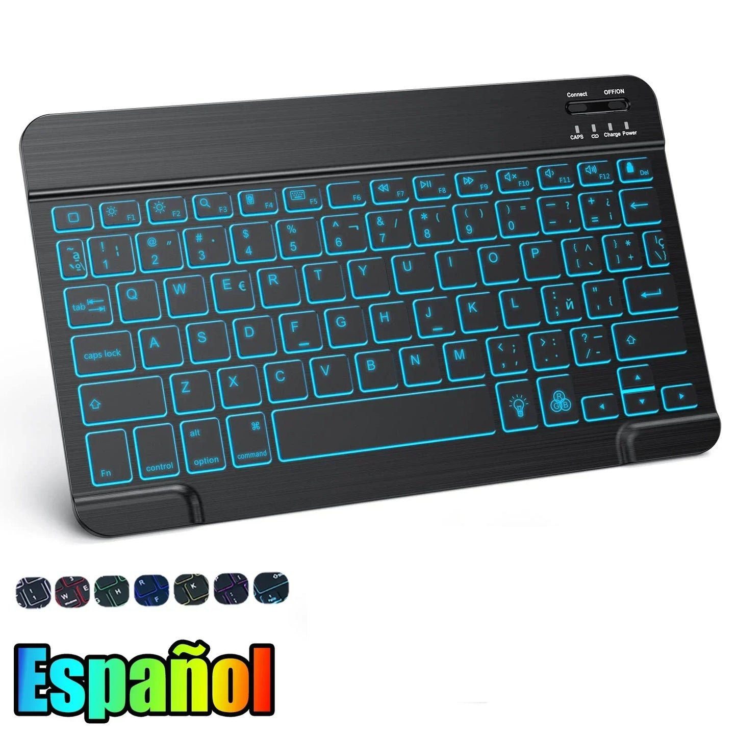 Hebrew/Russian/Spanish/Portuguese/Korean RGB Backlight Bluetooth Keyboard For IOS Android Windows iPad  Samsung Tablet Laptop