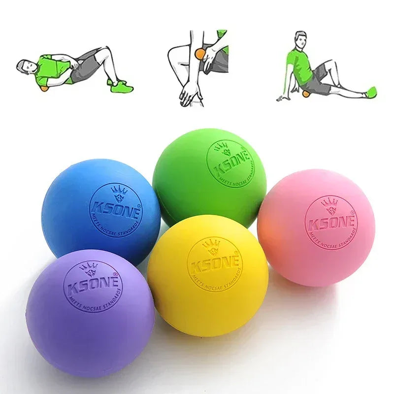 Rubber Fascia Massage Ball Lacrosse Balls Yoga Fitness Exerciser Deep Tissue Muscle Relaxation Foot Back Shoulder Healt Care - Urbizia