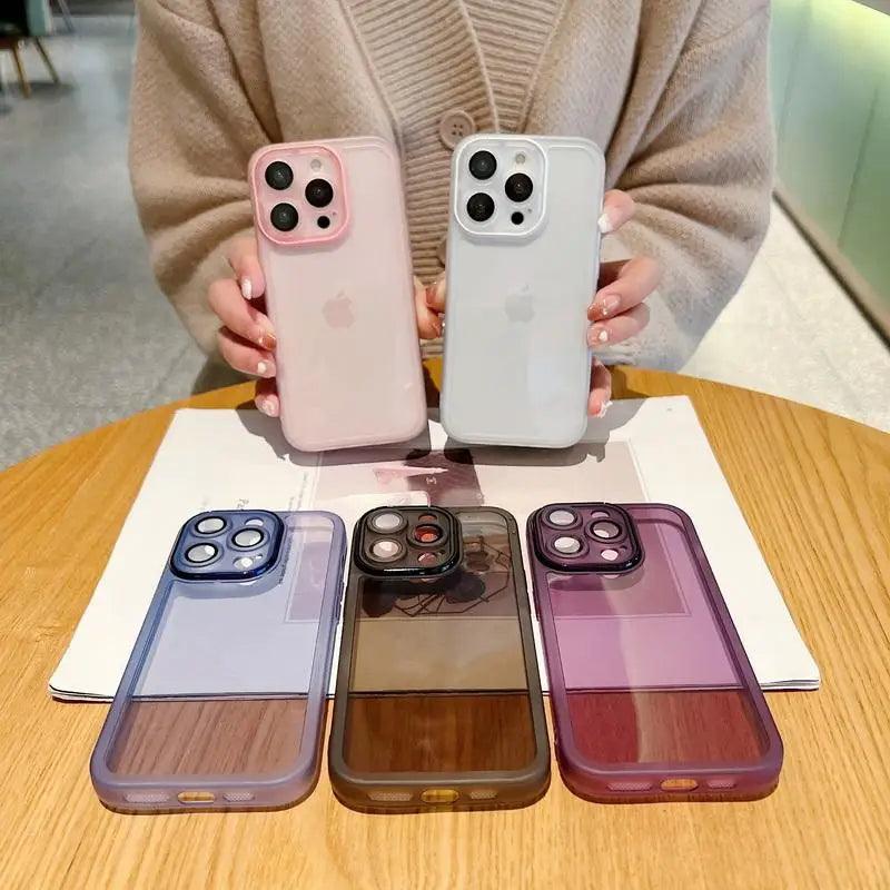 Clear Silicone Camera Protection Case for iPhone Series