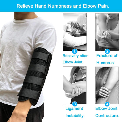 Adjustable Elbow Support Nighttime Elbow Brace Splint Immobilizer Stabilizer for Ulnar Nerve Entrapment &Cubital Tunnel Syndrome