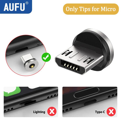 540° Magnetic USB-C Adapter Type-C Fast Charging