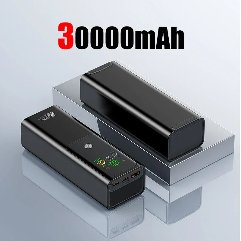 50000mAh Portable Color Screen Power Bank Supports PD100W Bidirectional Fast Charging Suitable For IPhone Laptop Samsung Xiaomi