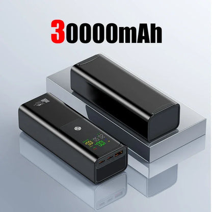 50000mAh Portable Color Screen Power Bank Supports PD100W Bidirectional Fast Charging Suitable For IPhone Laptop Samsung Xiaomi