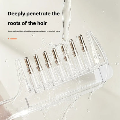 Portable Transparent Hair Root Comb Liquid Guide Applicator Scalp Massage Comb Hair Oil Serum Brush Anti-Leak Hair Care Tool