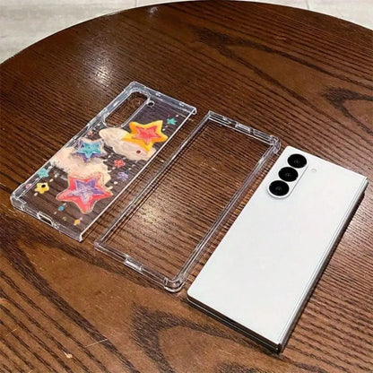Transparent PC Foldable Phone Case | Wild Tiger Print | Shock- and Scratch-Resistant Full-Coverage Case, Compatible with Samsung Galaxy Z Fold 3, 4, 5, 6, 7; Samsung Galaxy Z Flip 3, 4, 5, 6, 7; and MOTO Razr 4O ULTRA, 50, 60