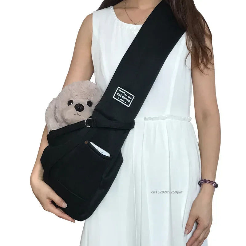 Comfortable Pet Crossbody Shoulder Bag Outdoor Travel Portable Cat Puppy Sling Carrier Bag Dog Carrying Supplies - Urbizia