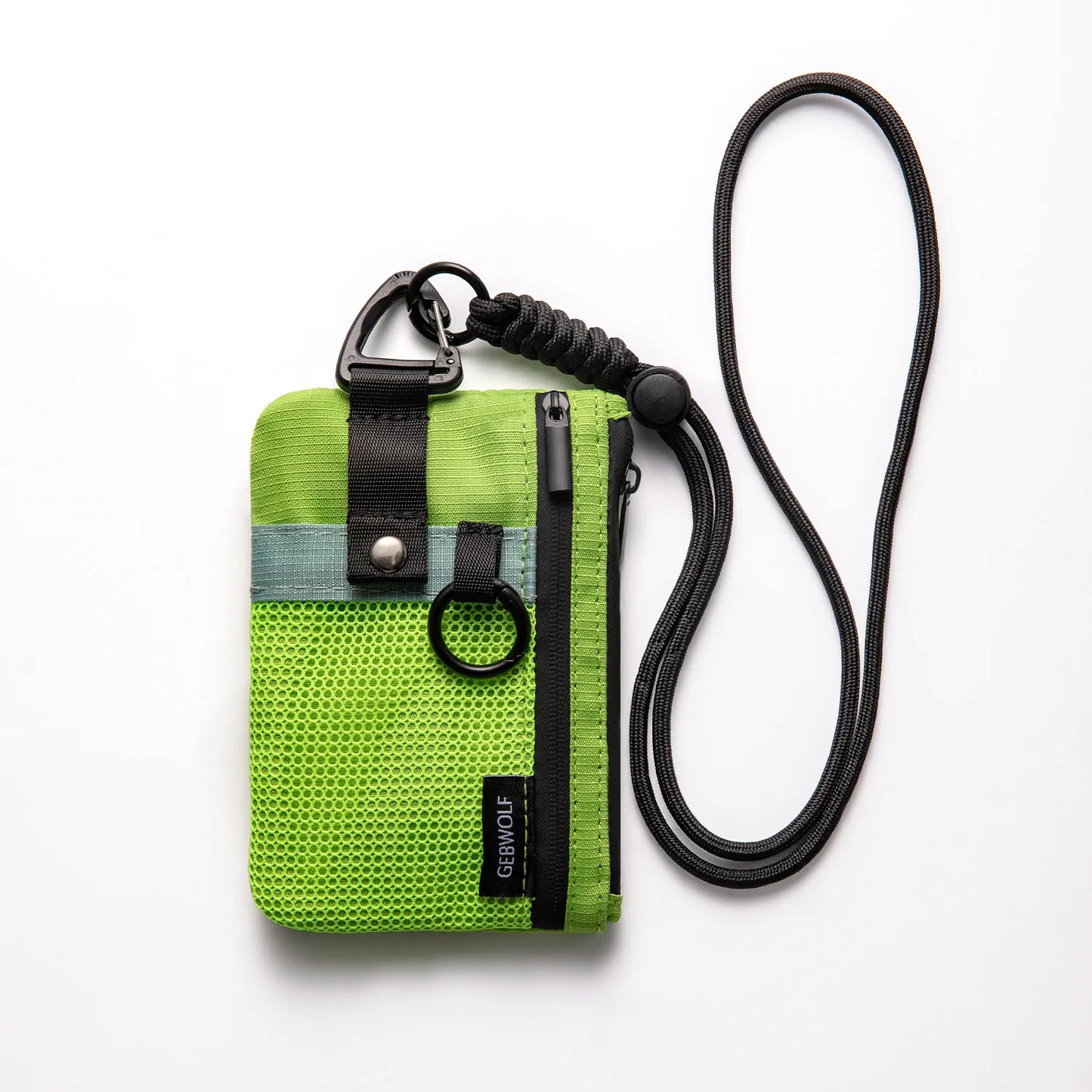 Minimalist RFID Blocking Small Wallet with ID Window,WaterResistant Zip Id Case Wallet with Lanyard Keychain for Cards,Cash