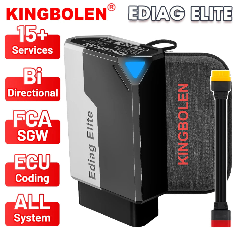Lifetime Free Update KINGBOLEN Ediag Elite OBD2 Scanner all system auto car scanner 15 Reset Active Test CANFD FCA Autoauth