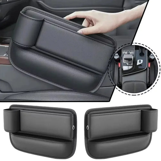 Car Seat Gap Water Cup Holder Leather Universal Crevice Side Storage Box Driver Front Auto Seat Gap Filler Organizer In the Car