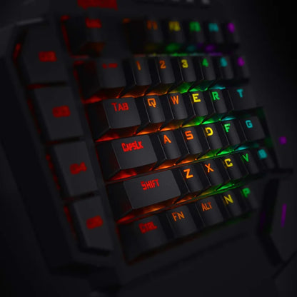 Redragon K585 DITI One-Handed RGB Mechanical Gaming Keyboard,Wrist Rest 42 Keys Type-C Professional Gaming Keypad Hot-Swappable